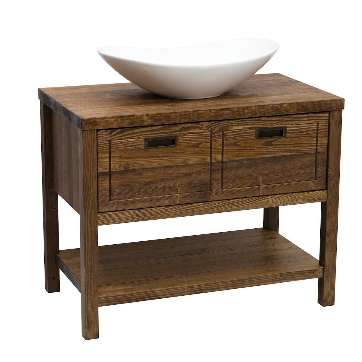 COUNTRY90ZBUMPA Naturel Country 90 x 72,5 x 51 cm masivna omarica za umivalnik retro izgleda