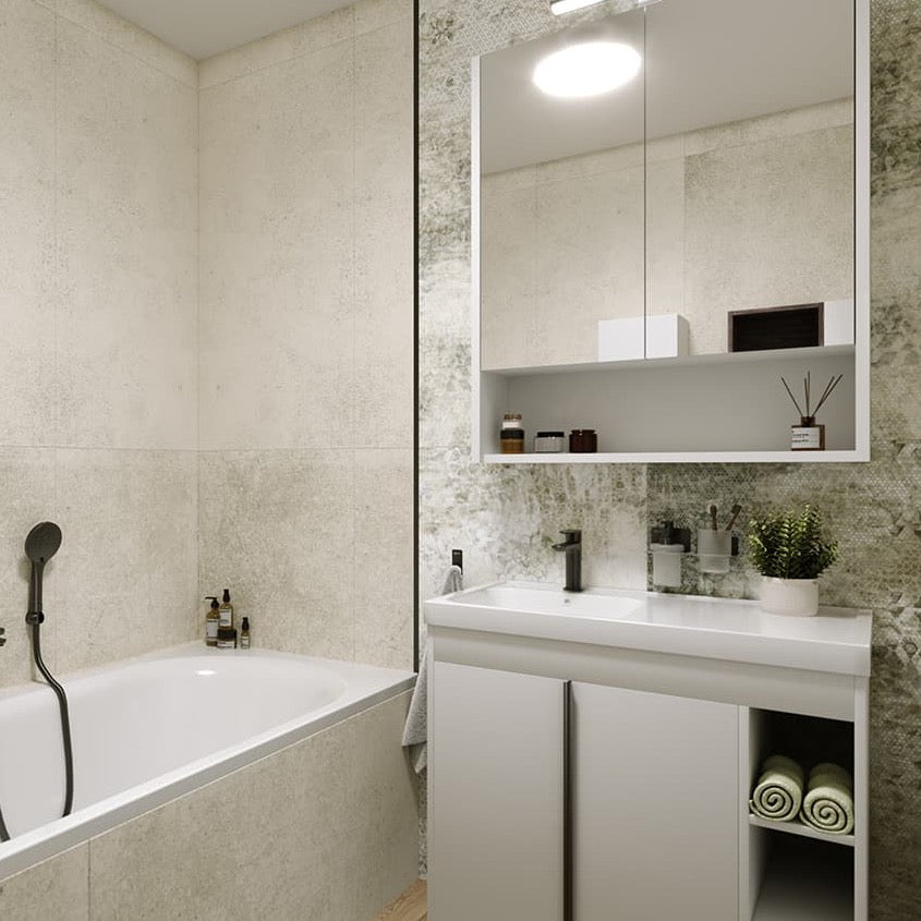 LUCCA60W Naturel Lucca 59 x 45 cm umivalnik z omarico