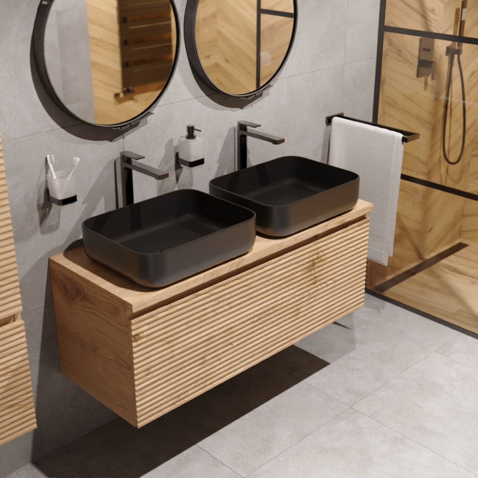 SAVONA120DHD Naturel Savona 118 x 45 cm omarica za umivalnik