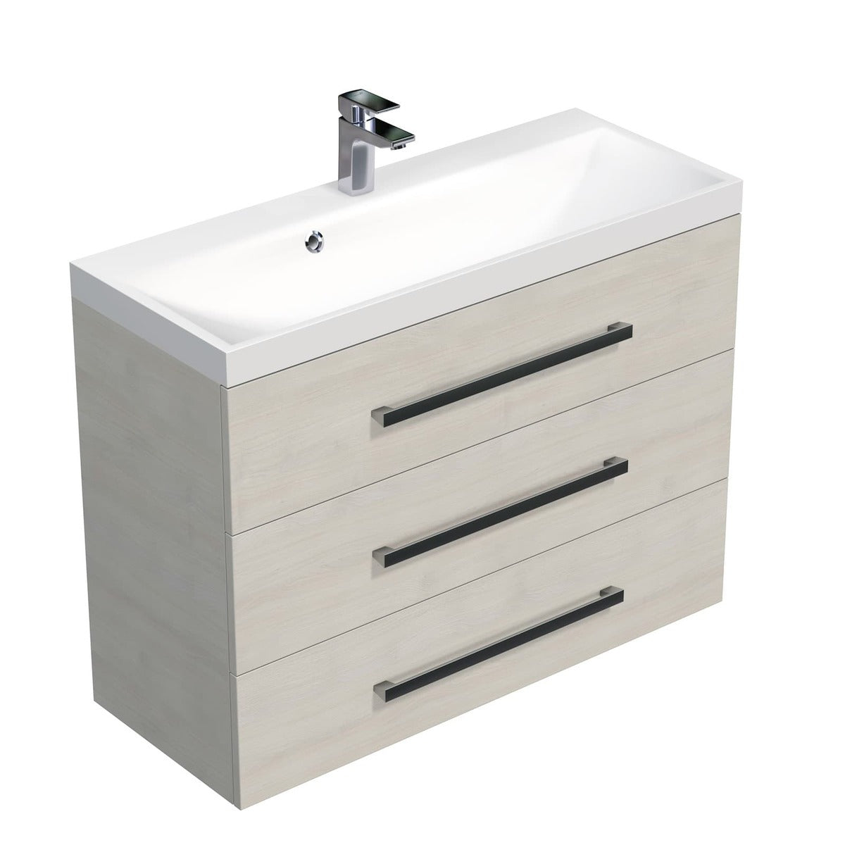 CUBE21003DC Naturel Cube Way 100 x 40 cm umivalnik z omarico