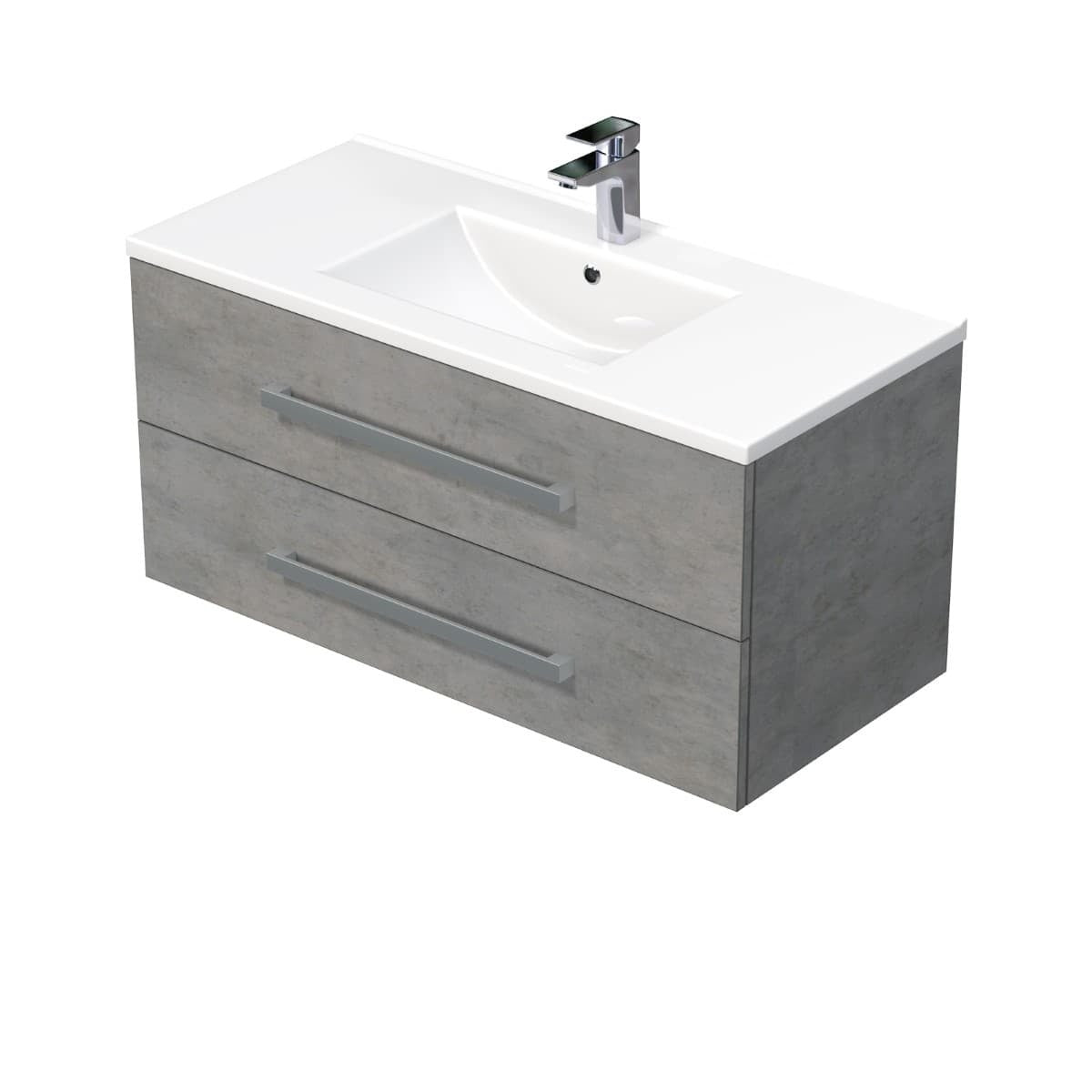 CUBE461002BEMOD Naturel Cube Way 100 x 46 cm umivalnik z omarico