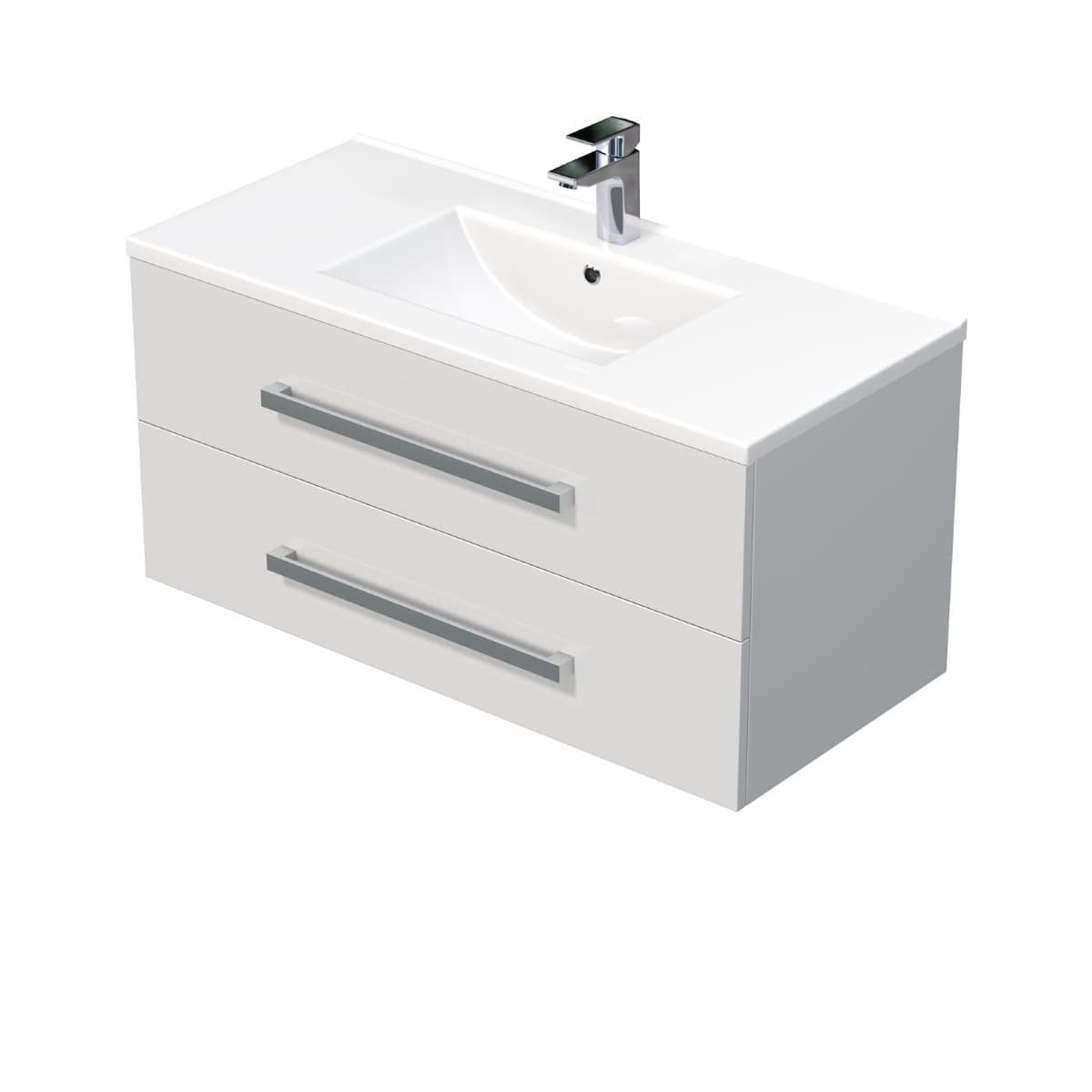CUBE461002BIMOD Naturel Cube Way 100 x 46 cm umivalnik z omarico