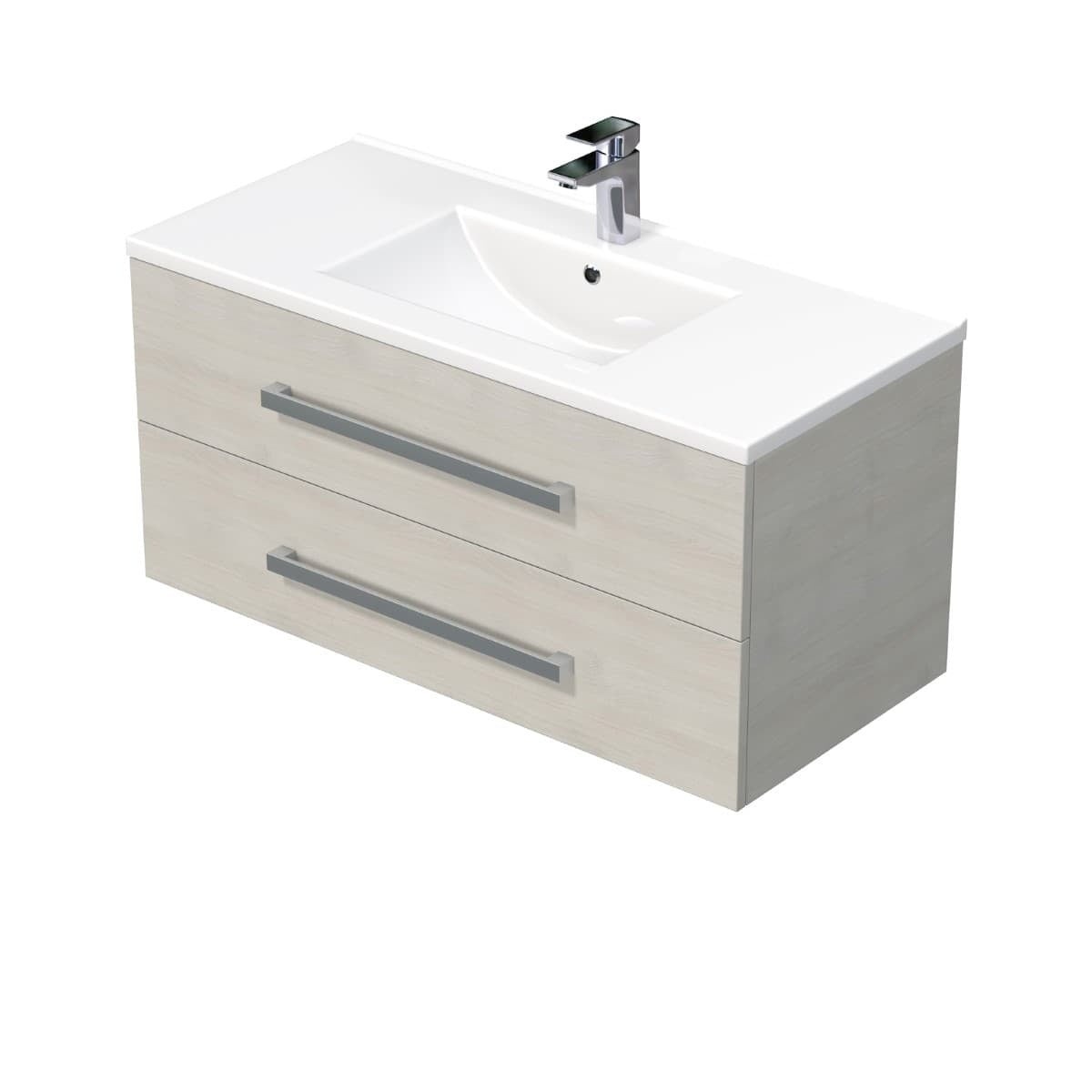 CUBE461002DCMOD Naturel Cube Way 100 x 46 cm umivalnik z omarico