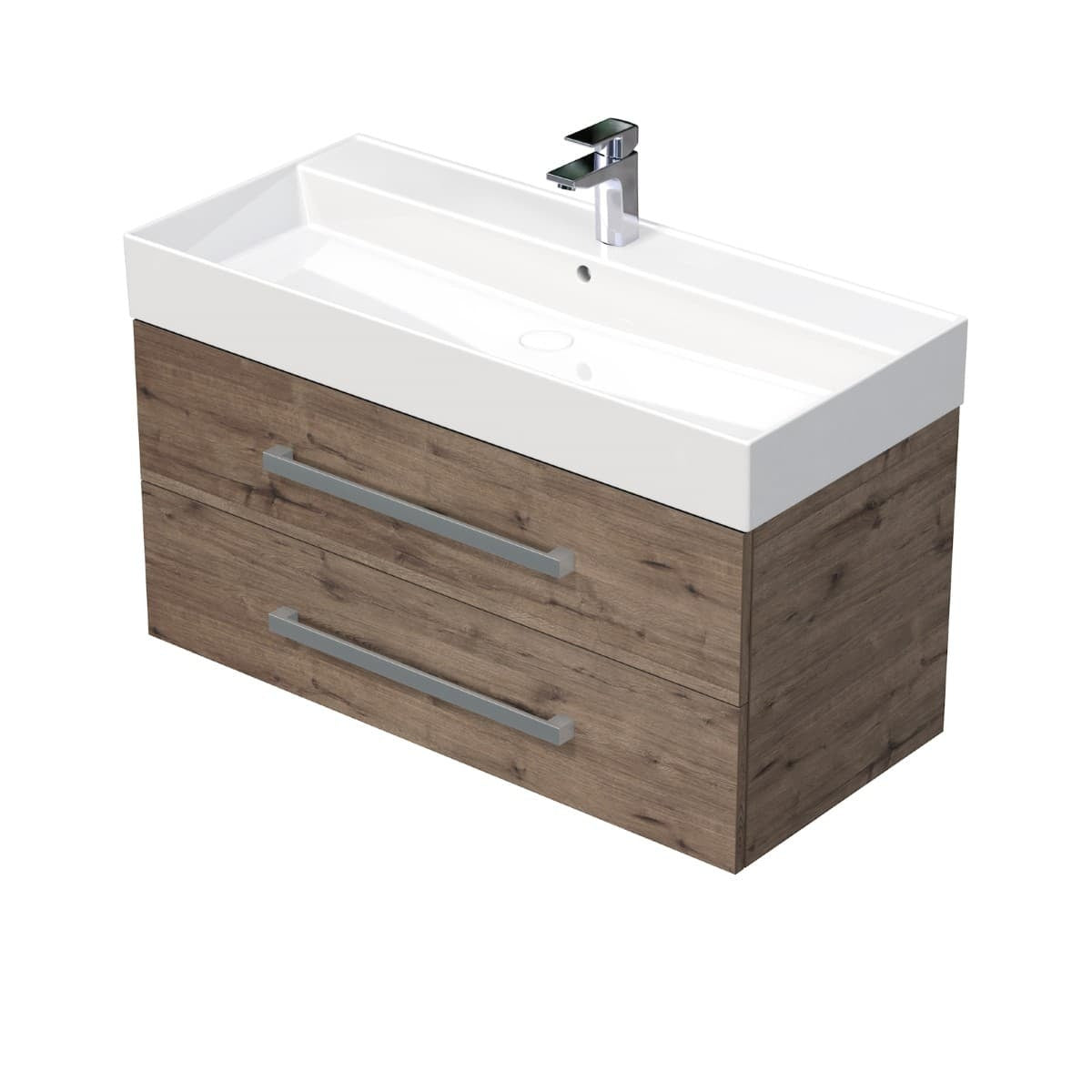 CUBE461002DWSAT Naturel Cube Way 100 x 46 cm umivalnik z omarico