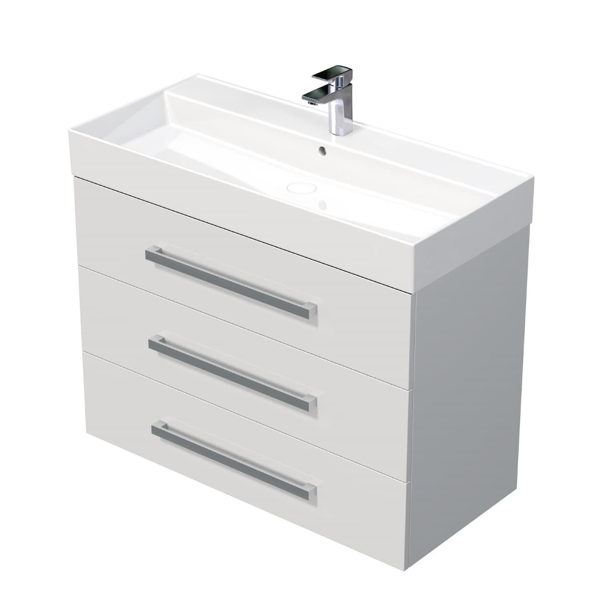 CUBE461003BISAT Naturel Cube Way 100 x 46 cm umivalnik z omarico