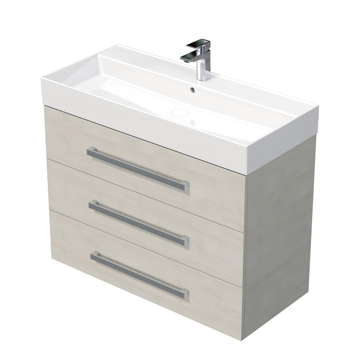 CUBE461003DCSAT Naturel Cube Way 100 x 46 cm umivalnik z omarico