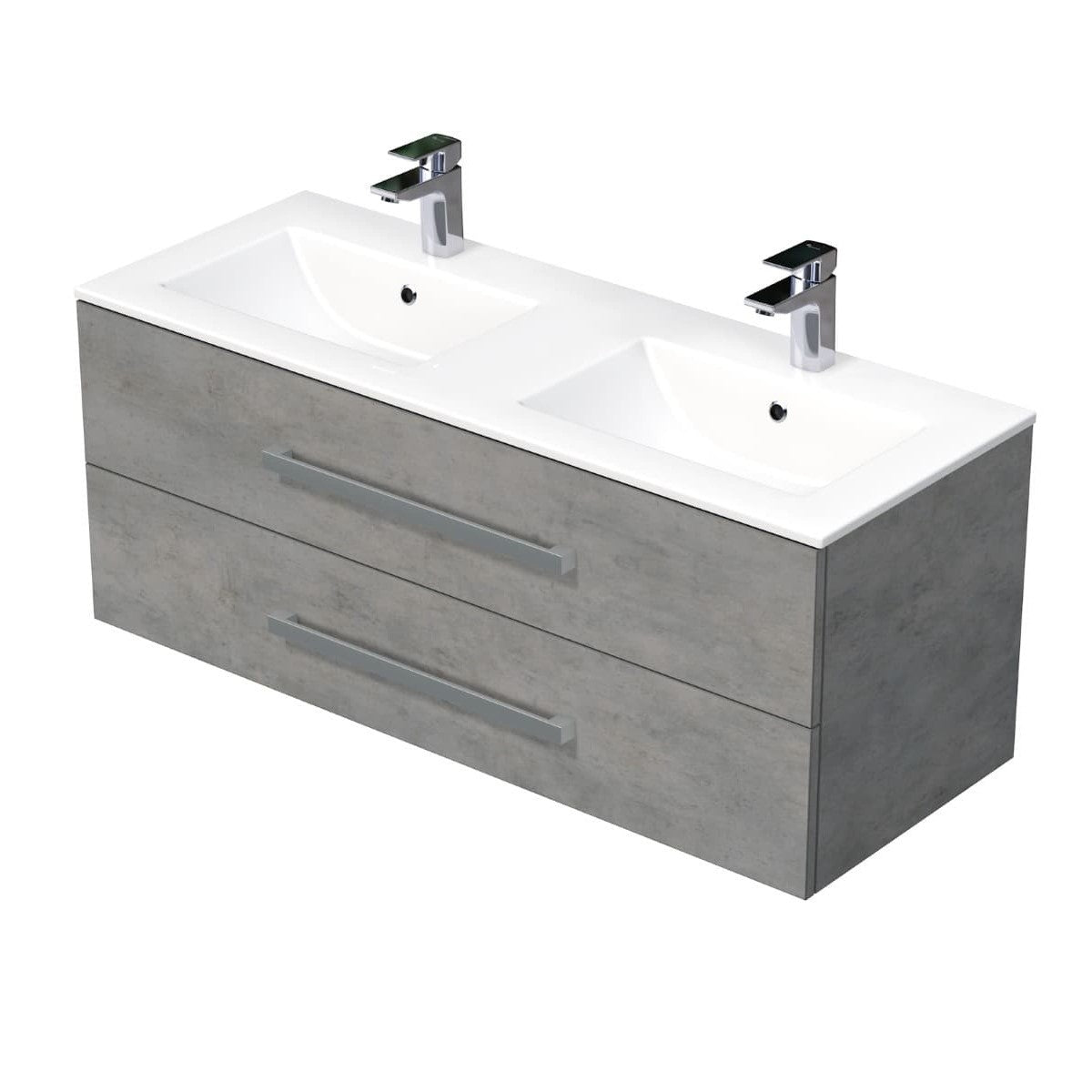 CUBE461202BEMOD Naturel Cube Way 120 x 46 cm dvojni umivalnik z omarico