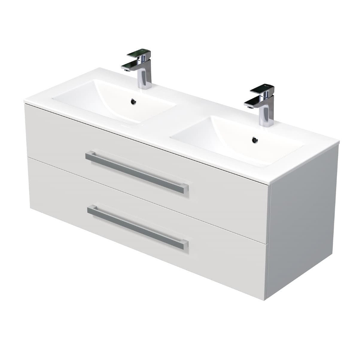CUBE461202BIMOD Naturel Cube Way 120 x 46 cm dvojni umivalnik z omarico