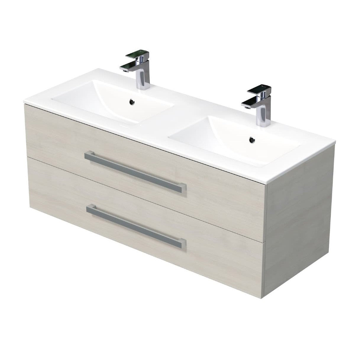 CUBE461202DCMOD Naturel Cube Way 120 x 46 cm dvojni umivalnik z omarico