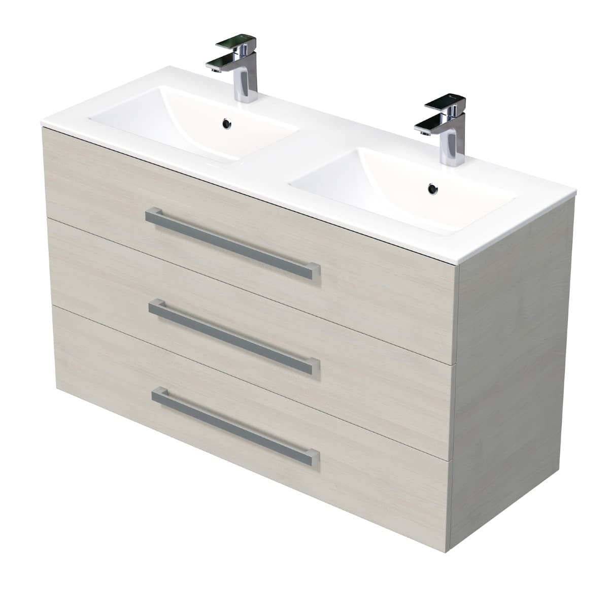 CUBE461203DCMOD Naturel Cube Way 120 x 46 cm dvojni umivalnik z omarico