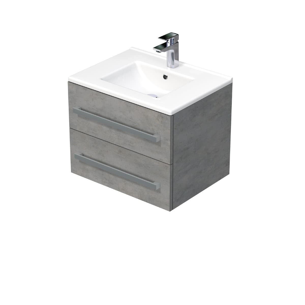 CUBE46602BEMOD Naturel Cube Way 60 x 46 cm umivalnik z omarico