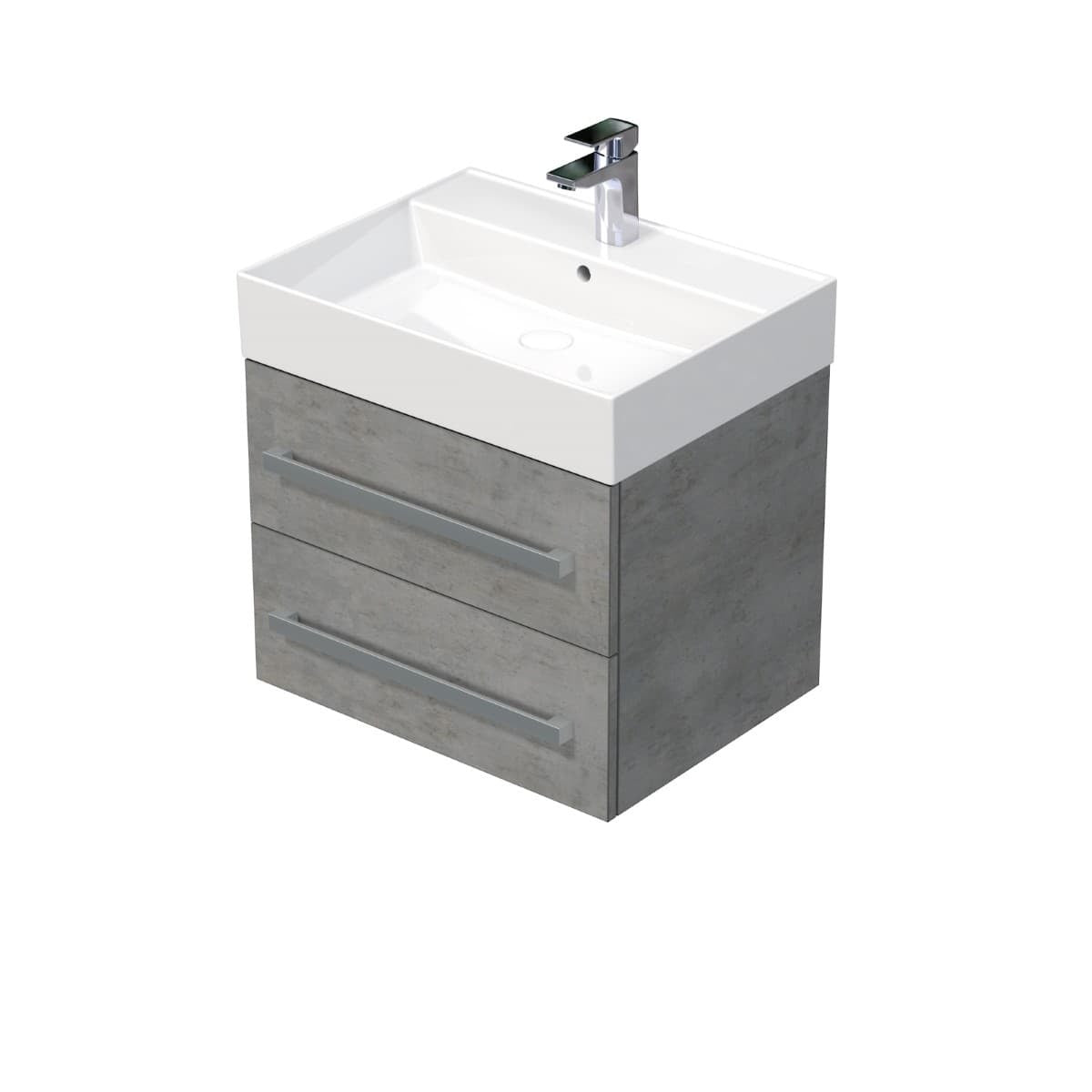 CUBE46602BESAT Naturel Cube Way 60 x 46 cm umivalnik z omarico