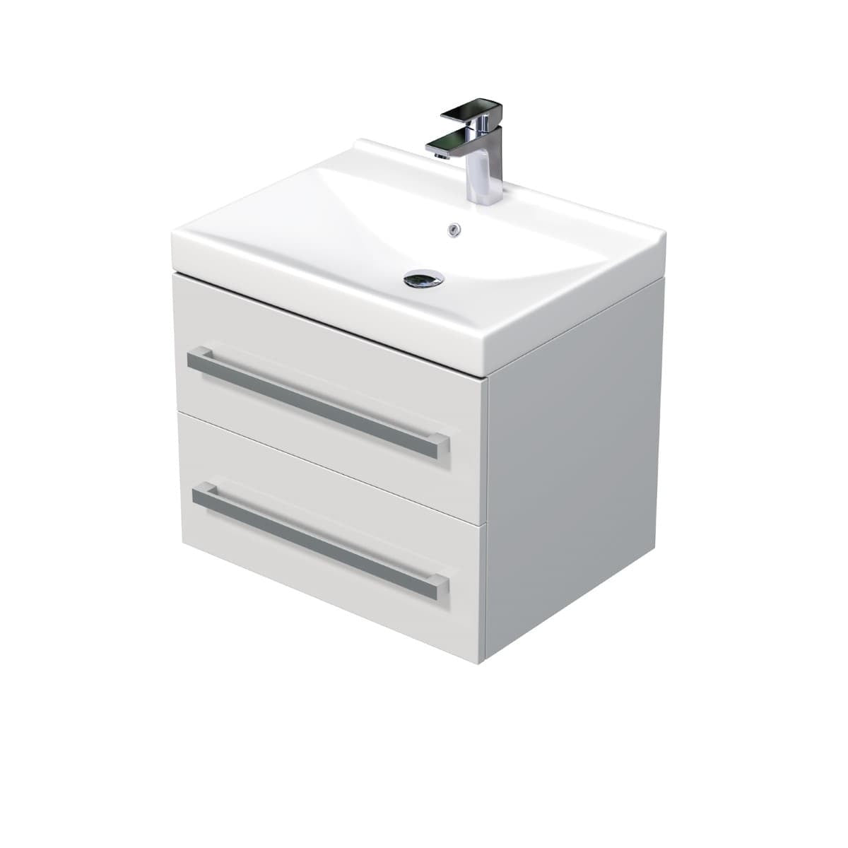 CUBE46602BIVER Naturel Cube Way 60 x 46 cm umivalnik z omarico