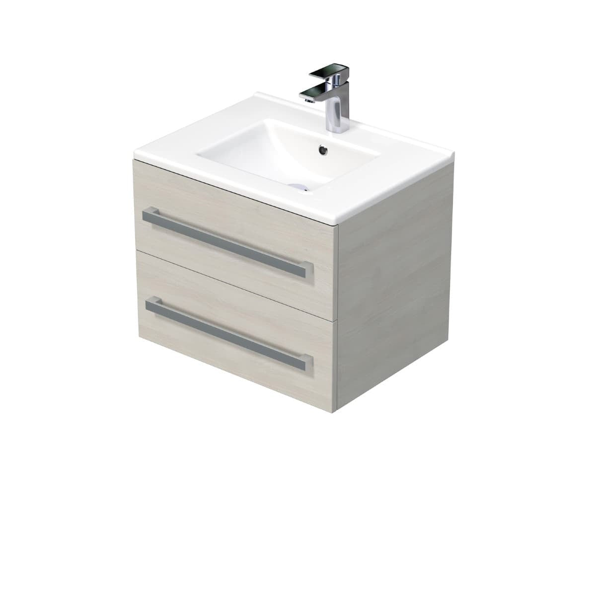 CUBE46602DCMOD Naturel Cube Way 60 x 46 cm umivalnik z omarico