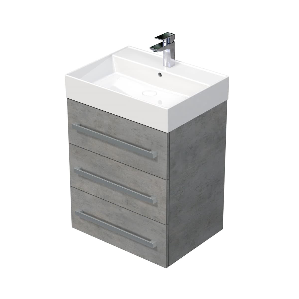 CUBE46603BESAT Naturel Cube Way 60 x 46 cm umivalnik z omarico