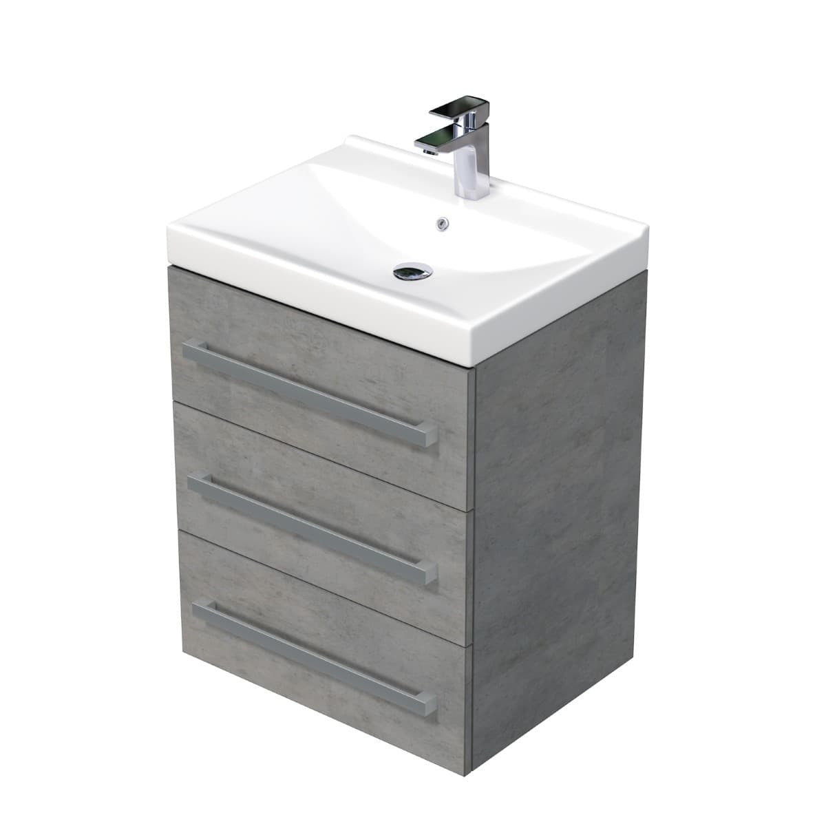 CUBE46603BEVER Naturel Cube Way 60 x 46 cm umivalnik z omarico
