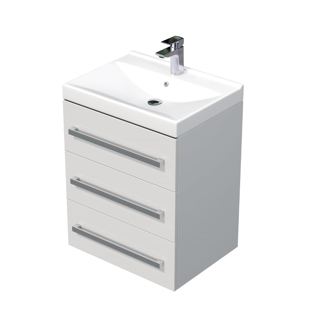 CUBE46603BIVER Naturel Cube Way 60 x 46 cm umivalnik z omarico