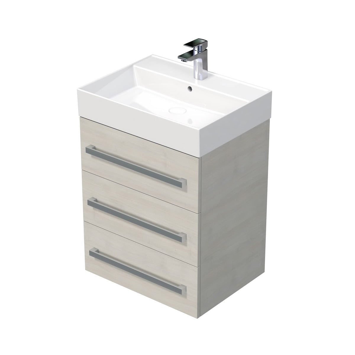 CUBE46603DCSAT Naturel Cube Way 60 x 46 cm umivalnik z omarico