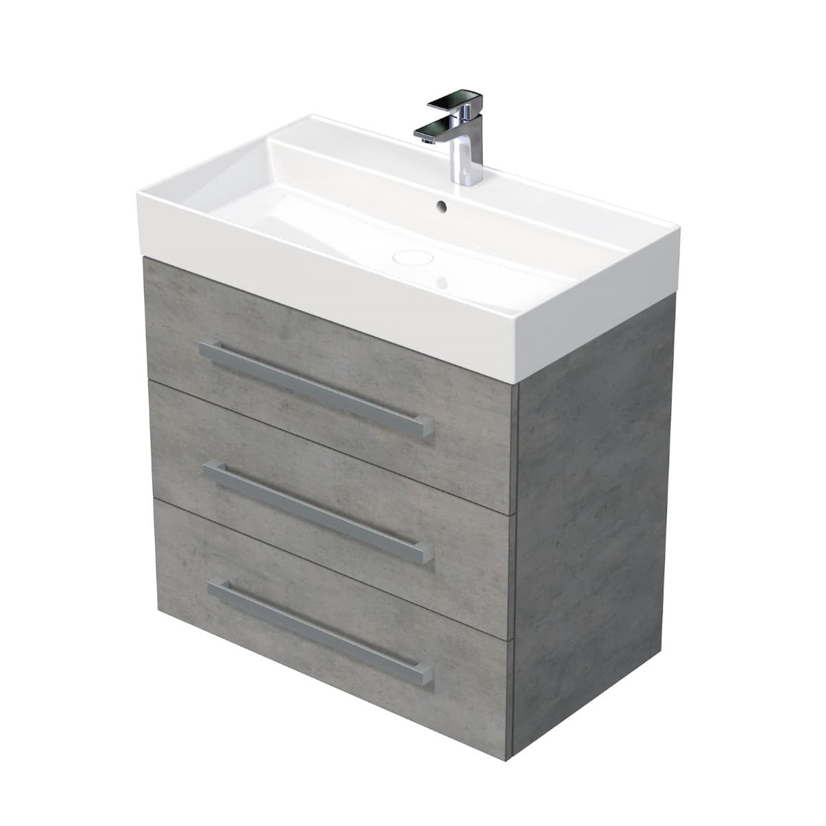 CUBE46803BESAT Naturel Cube Way 80 x 46 cm umivalnik z omarico