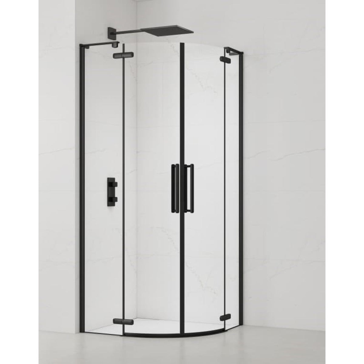 SATTGS90CT SAT TGD NEW 90 x 90 polkrožna tuš kabina črna