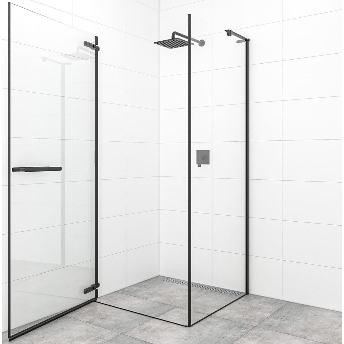 SATTGDO100S90C SAT TGD NEW 100 x 90 cm pravokotna tuš kabina brez okvirja črna