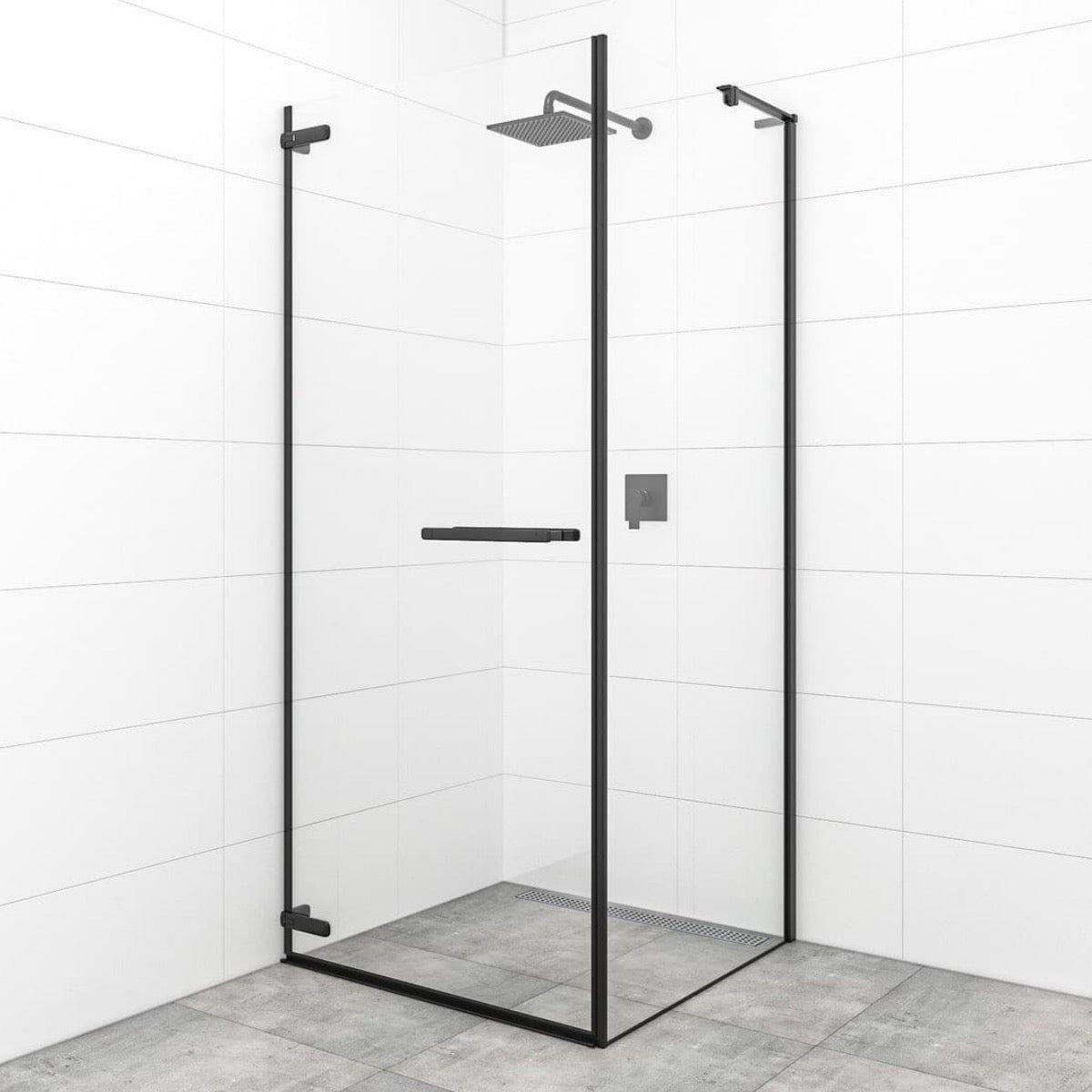 SATTGDO90S100C SAT TGD NEW 100 x 90 cm pravokotna tuš kabina brez okvirja črna