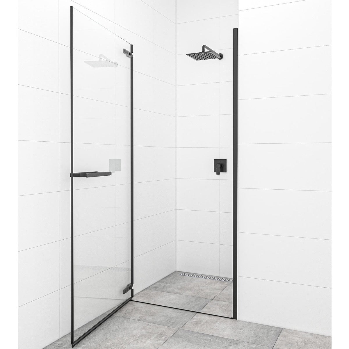 SATTGDO90CT SAT TGD NEW 90 cm tuš vrata brez okvirja črna