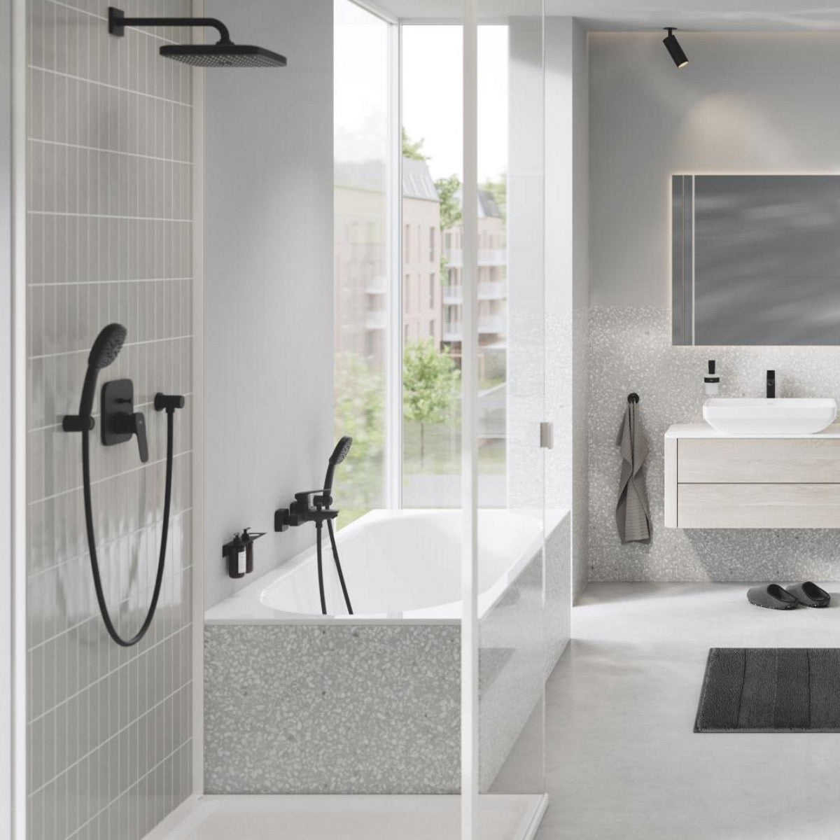 1017782430 Grohe Cubeo pokrivna plošča črna