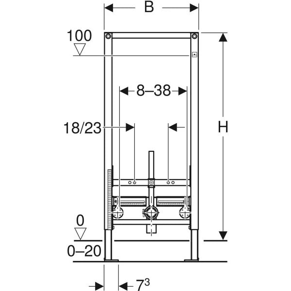 111.510.00.1 Geberit Duofix suhomontažni element za bide (111.516.00.1)