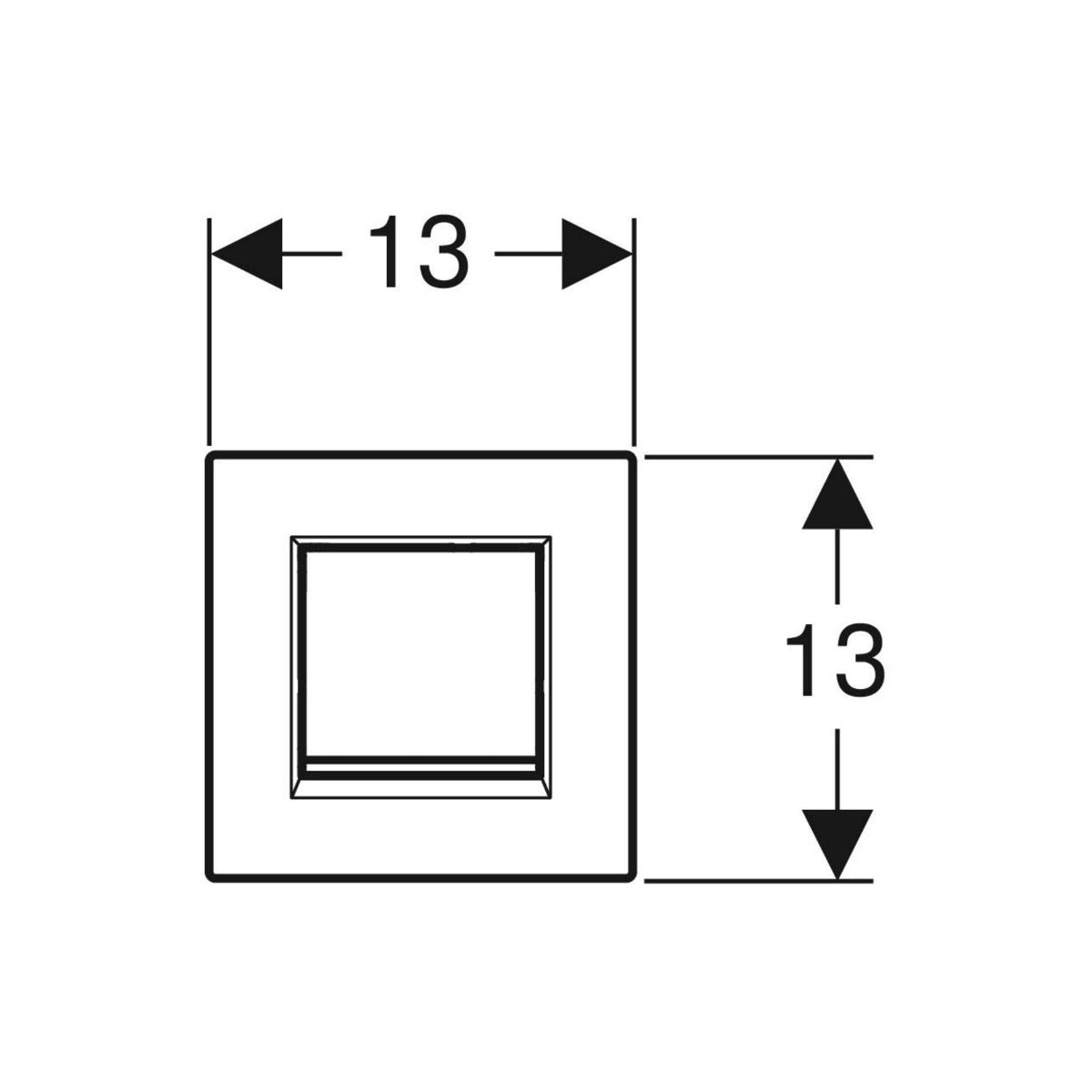 116.017.KJ.1 Geberit Tip20 aktivirna tipka za pisoar
