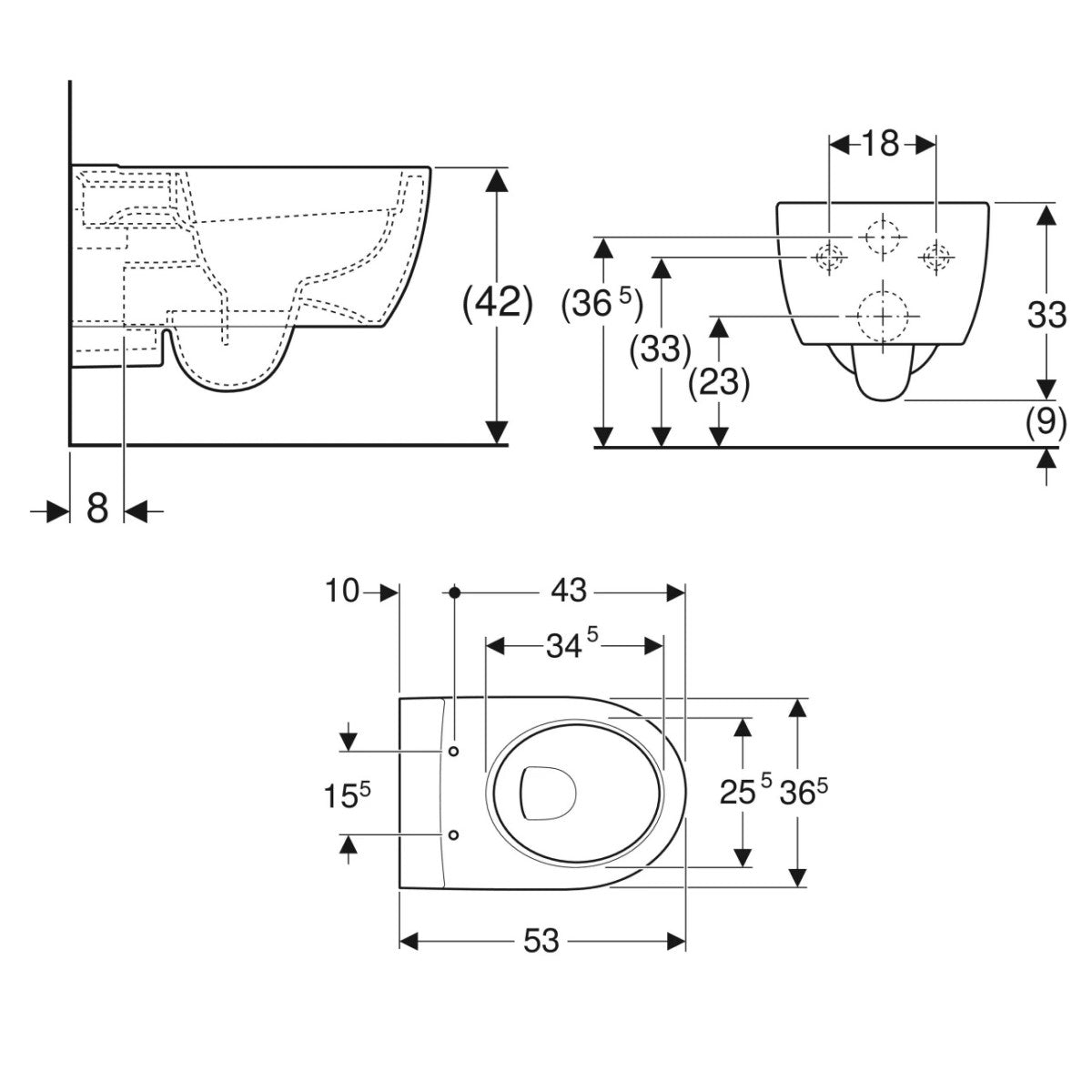 204060000 Geberit iCon viseča brezrobna WC školjka