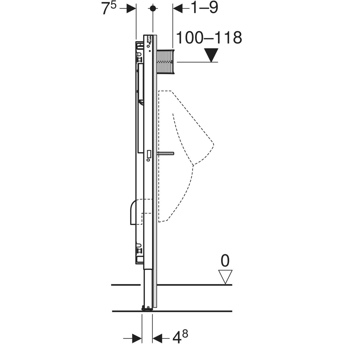 111.616.00.2 Geberit Duofix univerzalni element za pisoar (111.620.00.2)