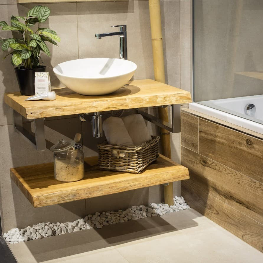 DMDUB80XX Naturel Wood 80 x 50 cm kopalniški pult iz masivnega lesa