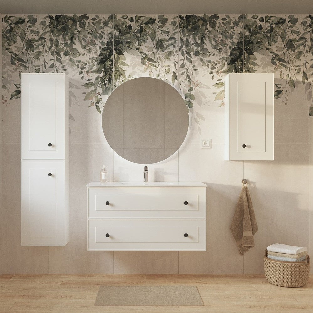 FORLI100BIU Naturel Forli 100 x 46 cm umivalnik z omarico