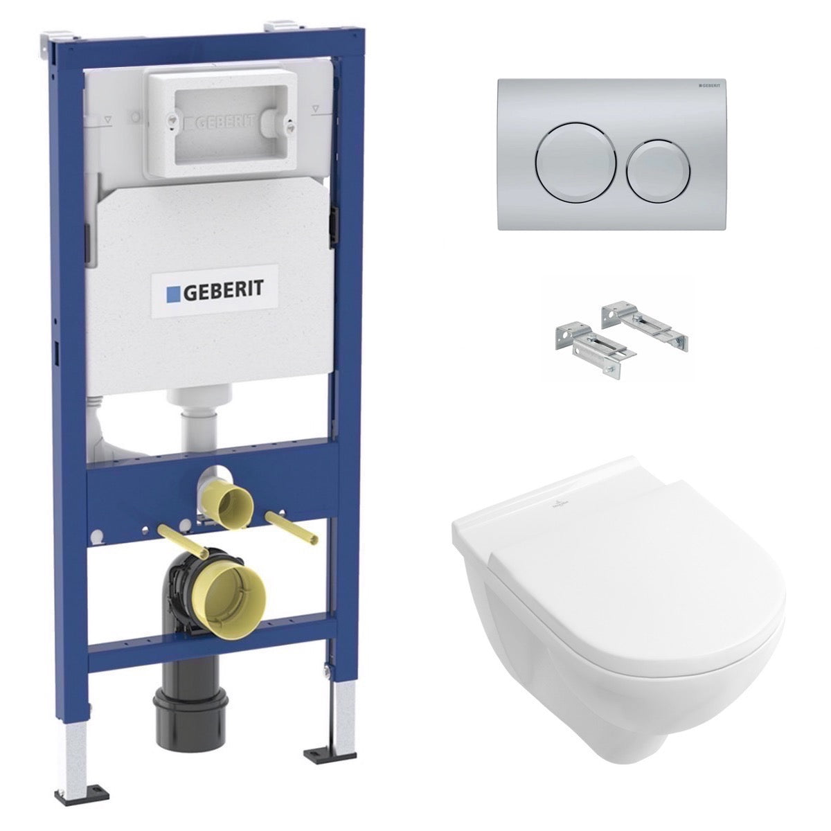 SIKOGEDVBOND20CR Villeroy & Boch WC školjka s kompletom Geberit Duofix 458.103.00.1 Delta20