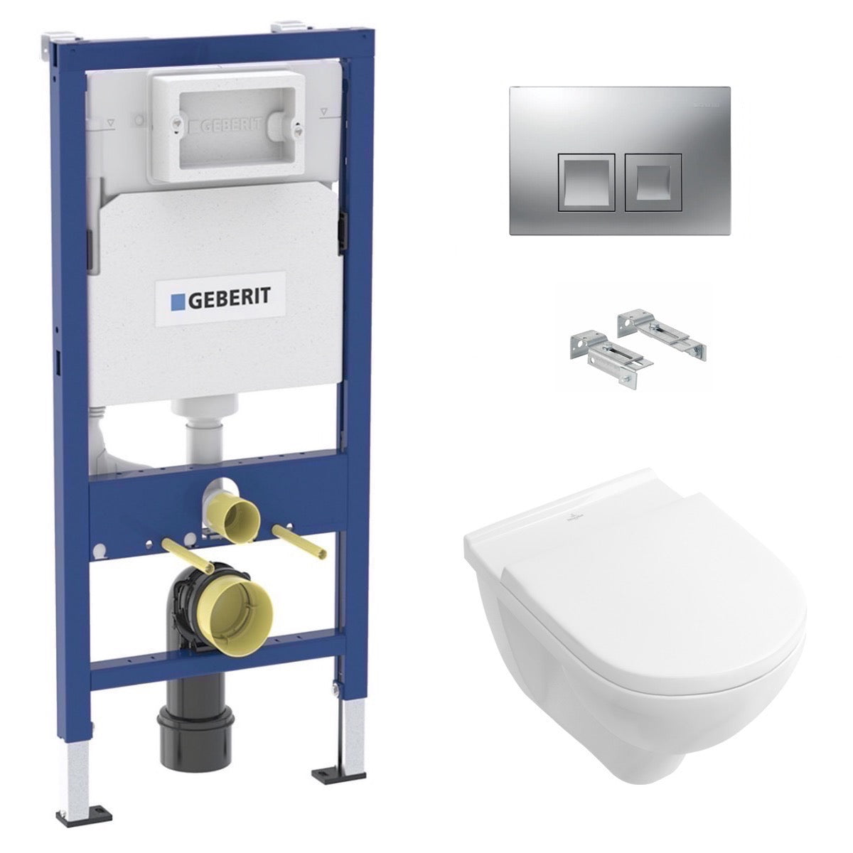 SIKOGEDVBOND35CR Villeroy & Boch WC školjka s kompletom Geberit Duofix 458.103.00.1 Delta35