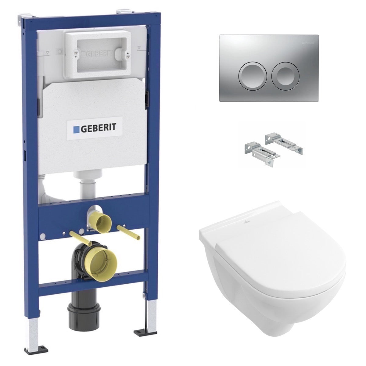 SIKOGEDVBOND25CR Villeroy & Boch WC školjka s kompletom Geberit Duofix 458.103.00.1 Delta25