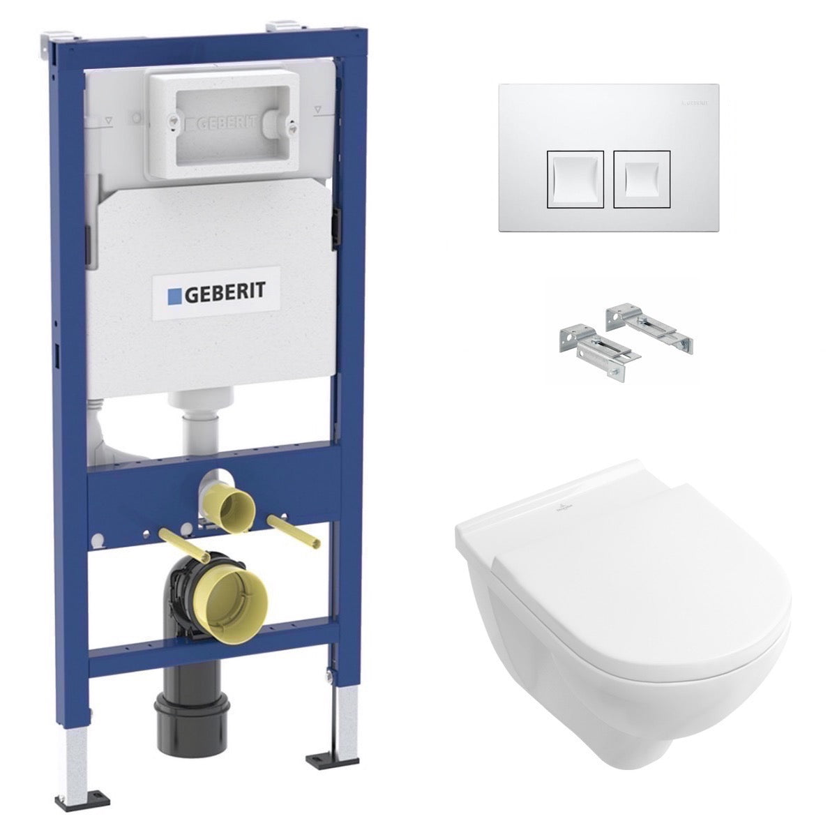 SIKOGEDVBOND35W Villeroy & Boch WC školjka s kompletom Geberit Duofix 458.103.00.1 Delta35
