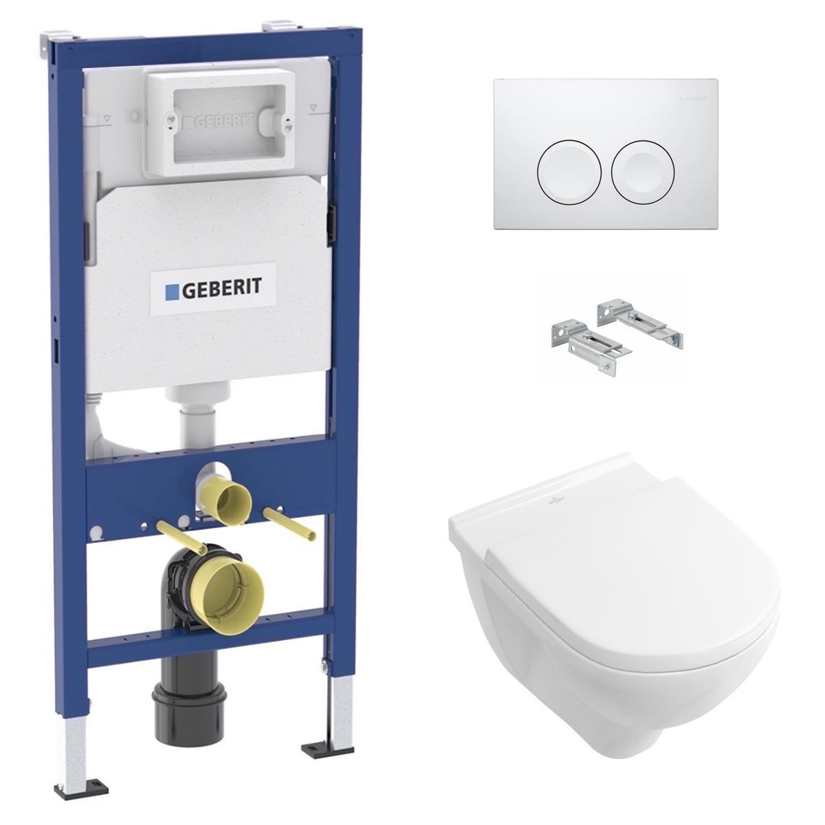 SIKOGEDVBOND25W Villeroy & Boch WC školjka s kompletom Geberit Duofix 458.103.00.1 Delta25