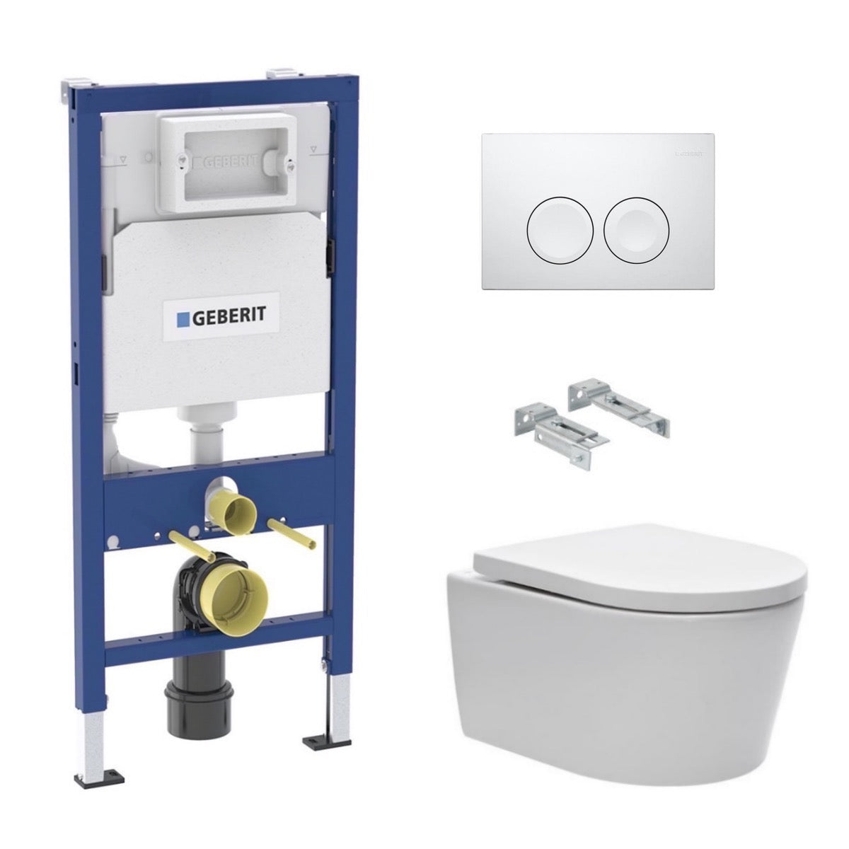 SIKOGES6W1 SAT Brevis wc školjka s kompletom Geberit Duofix 458.103.00.1 Delta25