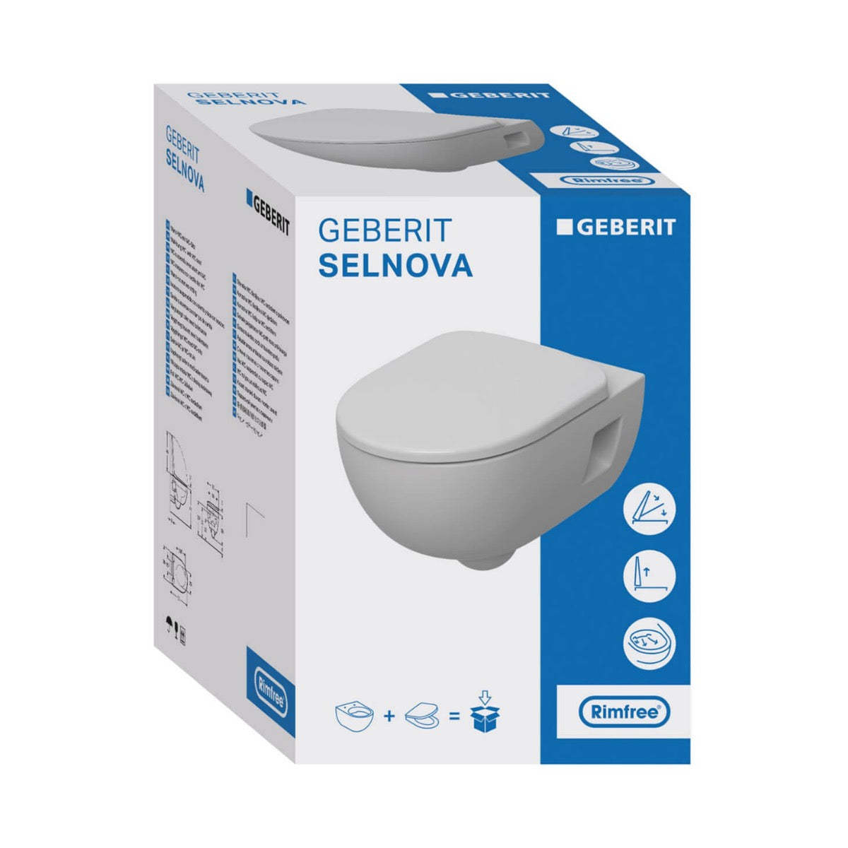 SIKOGES5S0 Geberit Selnova WC školjka s kompletom Geberit Duofix 111.154.11.2 Delta01