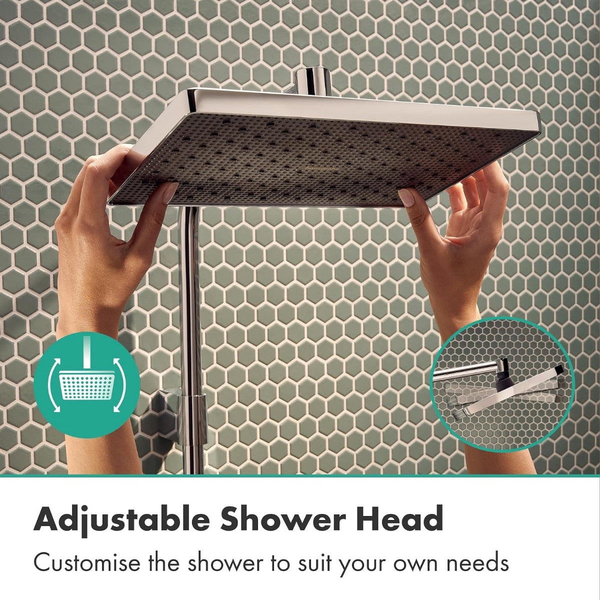 28748000 Hansgrohe Activera Q 290/180 EcoSmart 1jet stenska termostatska armatura s tuš setom