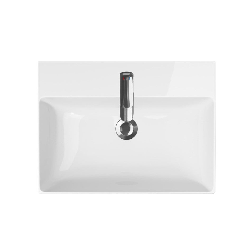 K671-005 Cersanit Inverto 60 x 45 cm keramični umivalnik z odprtino za armaturo