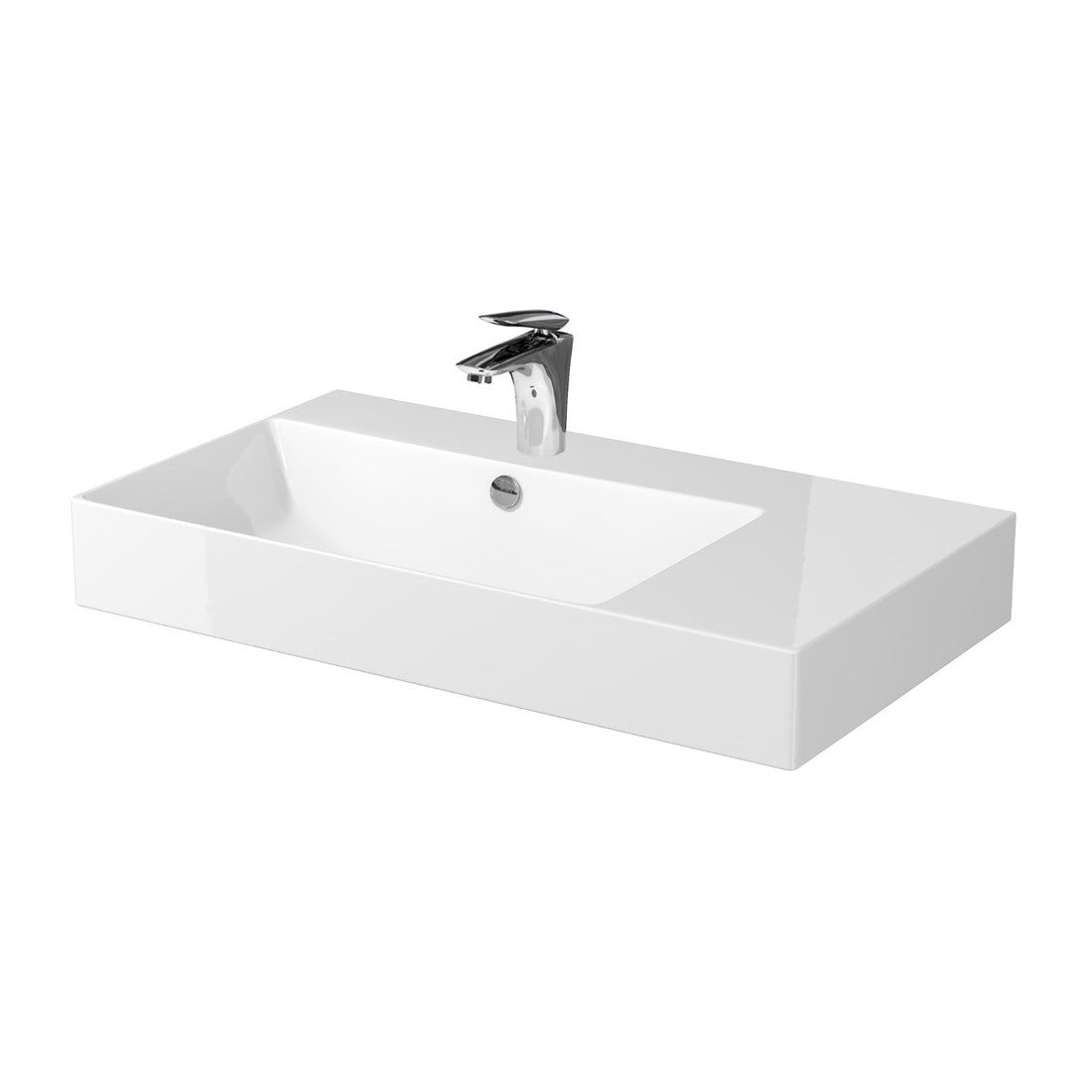 K671-006 Cersanit Inverto 80 x 45 cm keramični umivalnik z odprtino za armaturo