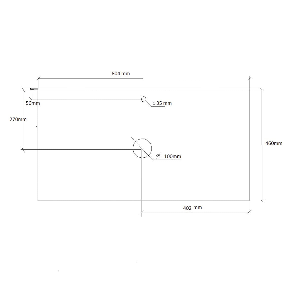 BWAY80WTK SAT B-Way 80x46 cm omarica za umivalnik s pultom iz umetnega kamna
