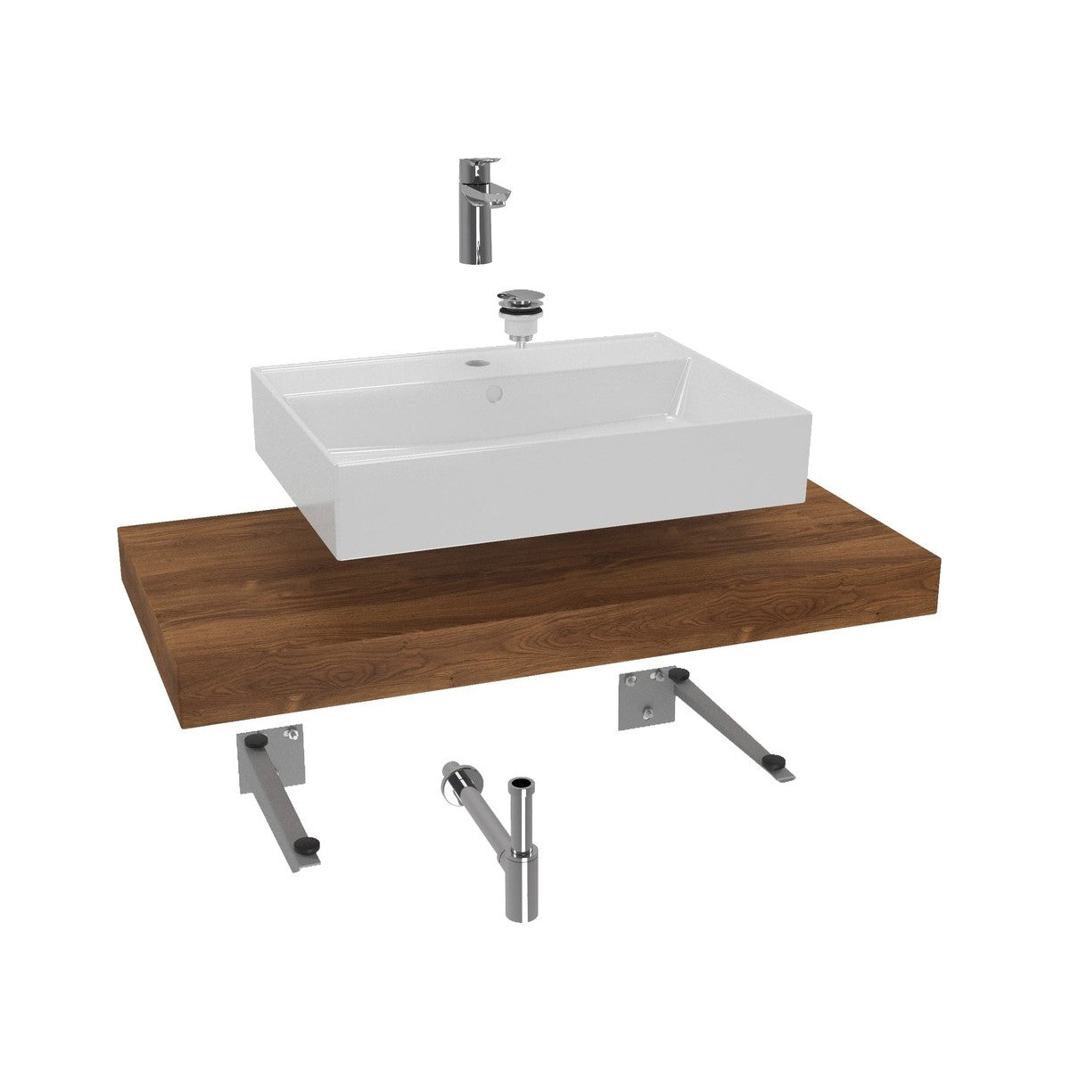 KSETDO14 Grohe 100 x 50 cm kopalniški sestav s pultom za umivalnik