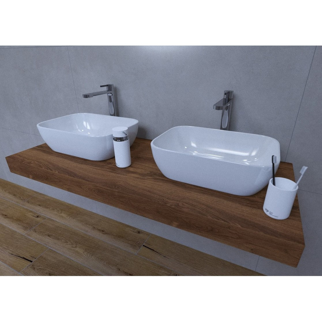 KSETDO19 SAT 120 x 50 cm kopalniški sestav s pultom za umivalnik