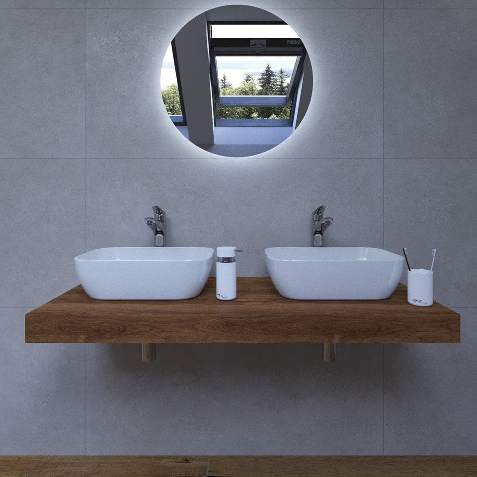 KSETDO20 Hansgrohe 120 x 50 cm kopalniški sestav s pultom za umivalnik