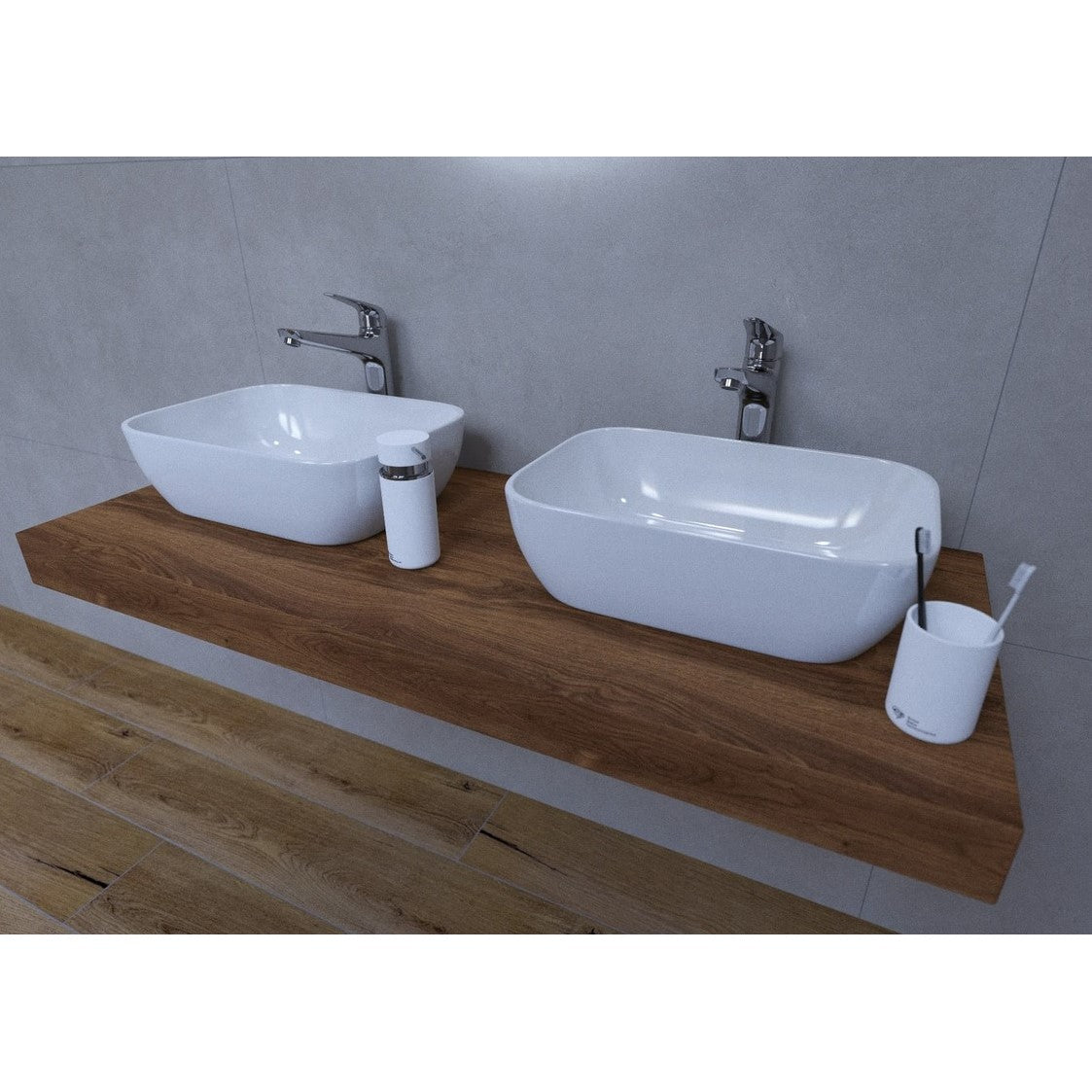 KSETDO20 Hansgrohe 120 x 50 cm kopalniški sestav s pultom za umivalnik