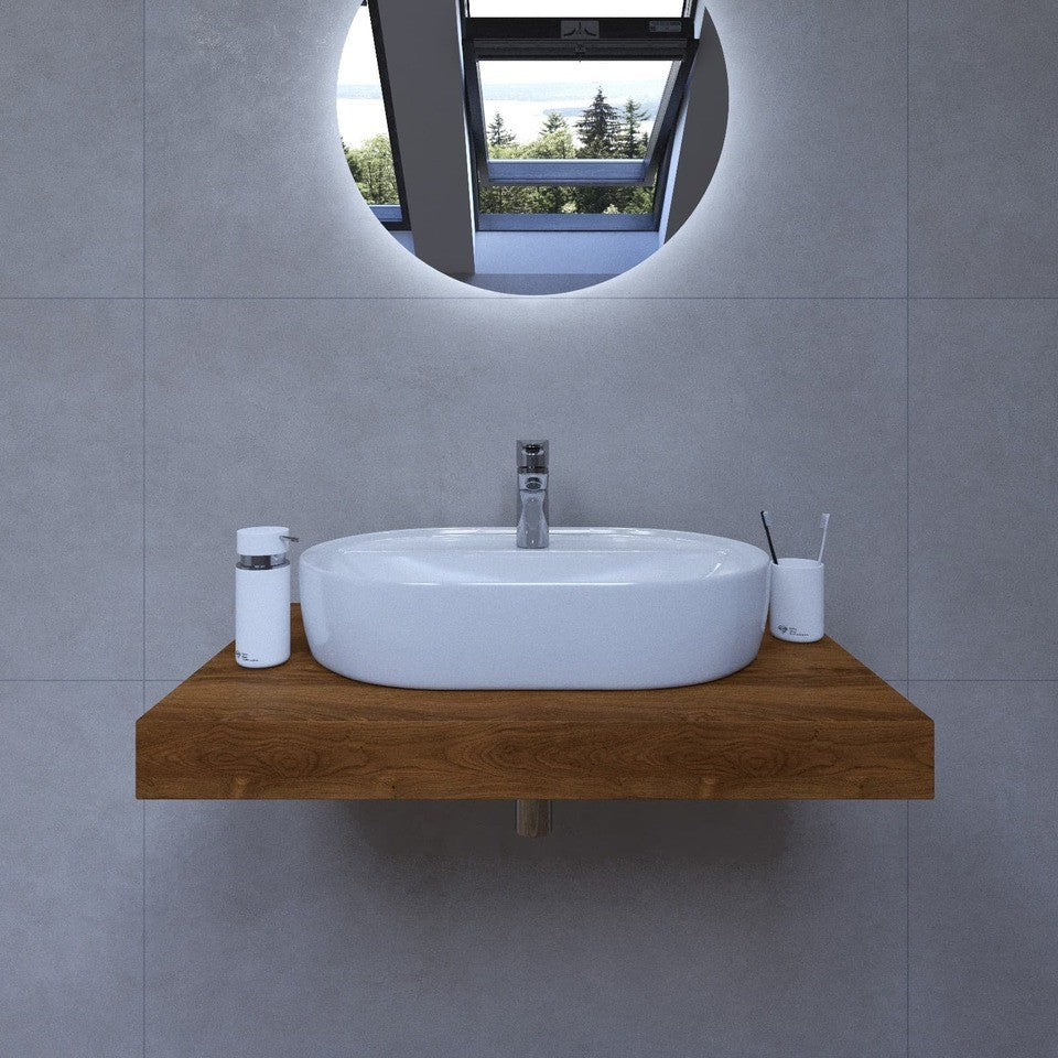 KSETDO4 Hansgrohe 80 x 50 cm kopalniški sestav s pultom za umivalnik